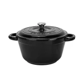 Lava Döküm Yuvarlak Tencere Döküm Demir Kapak New Heritage Serisi Çap(Ø)24cm.  Siyah - 1