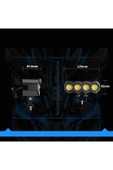 ASTRALED 2 ADET Motosiklet 4 Led Lazer Sis Farı  Delici Beyaz Sarı Çift Renk Metal Baykuş Led Işık - 3