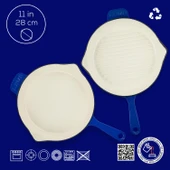 Lava Döküm 2X Edition Serisi Özel Koleksiyon Döküm Demir Tava Seti  Mavi thumbnail 5