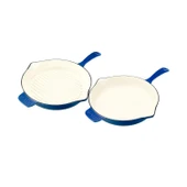 Lava Döküm 2X Edition Serisi Özel Koleksiyon Döküm Demir Tava Seti  Mavi thumbnail 2