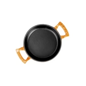 Lava Döküm Yuvarlak Sahan Döküm Demir Yekpare Çift Kulplu Çap(Ø)20cm.  Turuncu thumbnail 3