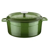 Lava Döküm Yuvarlak Tencere. Trendy Çap(Ø)28cm.  Yeşil - 1