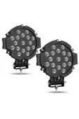 Offroad sis lambası 17 power ledli 51W siyah çerçeve takım 12-48v / LASS288 - 1