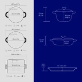 Lava Döküm 6X New Heritage Serisi Döküm Demir Tencere Tava Çeyiz Seti  Mavi thumbnail 6