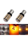 ASTRALED Oto Led Sinyal Ampulü Py21w Tak Kullan Ürün 144 Led Turuncu - 1