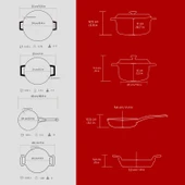 Lava Döküm 4x Trendy Serisi 7 Parça Tencere & Tava Seti  Kırmızı thumbnail 4