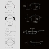 Lava Döküm 4x Trendy Serisi 7 Parça Tencere & Tava Seti  Siyah thumbnail 4