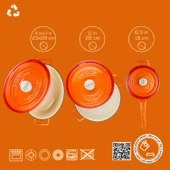 Lava Döküm 3X Edition Serisi Özel Koleksiyon Döküm Demir Tencere Seti Turuncu - 5