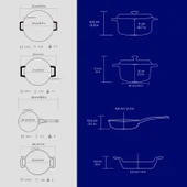 Lava Döküm 4x Trendy Serisi 7 Parça Tencere & Tava Seti  Mavi thumbnail 4