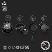 Lava Döküm 4x Trendy Serisi 7 Parça Tencere & Tava Seti  Siyah thumbnail 3