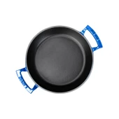 Lava Döküm Yuvarlak Sahan Döküm Demir Yekpare Çift Kulplu Çap(Ø)24cm.  Mavi thumbnail 1