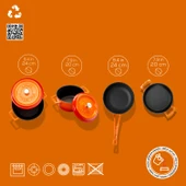 Lava Döküm 4x Trendy Serisi 7 Parça Tencere & Tava Seti  Turuncu - 3
