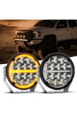 ASTRALED 6.5'' Angellı 60W 14 Led Turuncu Beyaz DRL Mercek Far - 1