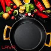 Lava Döküm Yuvarlak Sahan Döküm Demir Yekpare Çift Kulplu Çap(Ø)24cm.  Turuncu thumbnail 7