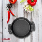 Lava Döküm Yuvarlak Güveç Kabı Döküm Demir Yekpare Çift Kulplu Çap(Ø)11cm. - 7