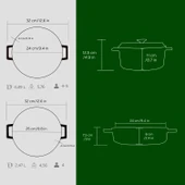 Lava Döküm Yuvarlak Derin ve Sığ 5 Parça Tencere Seti  Yeşil thumbnail 7
