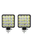 ZAUSS Off Road Sis Gündüz Farı Çalışma Lambası 8,5x8,5cm Kare 16 Led Traktör Kamyon Iş Makinesi - 5