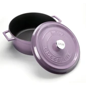 Lava Döküm Yuvarlak Tencere. Trendy Çap(Ø)28cm.  Mor thumbnail 2