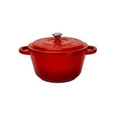 Lava Döküm Yuvarlak Tencere Döküm Demir Kapak New Heritage Serisi Çap(Ø)22cm.  Kırmızı - 1