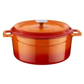 Lava Döküm Yuvarlak Tencere. Trendy Çap(Ø)28cm.  Turuncu - 1