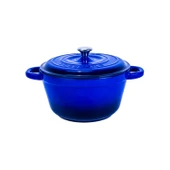 Lava Döküm 6X New Heritage Serisi Döküm Demir Tencere Tava Çeyiz Seti  Mavi thumbnail 2