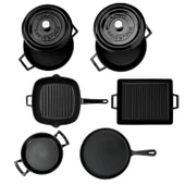 Lava Döküm 6x Trendy Serisi 8 Parça Tencere & Tava Seti  Siyah thumbnail 4