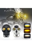 ASTRALED Kuru Kafa  Şeklinde Motosiklet LED Spot Far Sürüş Sis Gidon Lambası 1 Adet Siyah - 3