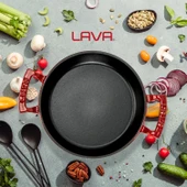 Lava Döküm Yuvarlak Sahan Döküm Demir Yekpare Çift Kulplu Çap(Ø)20cm.  Kırmızı thumbnail 7