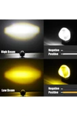 ASTRALED Beyaz / Sarı Renkli Universal Motosiklet Sis Farı Mini Spot Lens Led Far Uyumlu 1 Adet - 7
