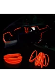 Neon 2 Metre Kırmızı Renk Ip Led Araç Içi Ip Torpido Şerit 12v Adaptörlü - 1
