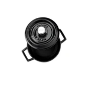 Lava Döküm Yuvarlak Tencere. Trendy Çap(Ø) 12cm.  Siyah thumbnail 2