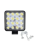 ZAUSS Off Road Sis Gündüz Farı Çalışma Lambası 8,5x8,5cm Kare 16 Led Traktör Kamyon Iş Makinesi - 3
