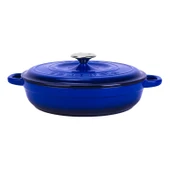 Lava Döküm Yuvarlak Çok Amaçlı Yayvan Tencere New Heritage Serisi Çap(Ø)28cm.  Mavi thumbnail 1