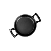 Lava Döküm Yuvarlak Sahan Döküm Demir Yekpare Çift Kulplu Çap(Ø)20cm.  Siyah thumbnail 3