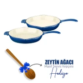 Lava Döküm 2X Edition Serisi Özel Koleksiyon Döküm Demir Tava Seti  Mavi thumbnail 1