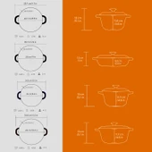 Lava Döküm 4X New Heritage Serisi Döküm Demir Tencere Seti  Turuncu thumbnail 5