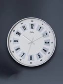 Galaxy 221-G-1 Serisi Eskitme Metal Görünümlü Sessiz Akar Modern Duvar Saati 30 cm thumbnail 2