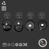 Lava Döküm 4X New Heritage Serisi Döküm Demir Tencere Seti  Siyah thumbnail 4