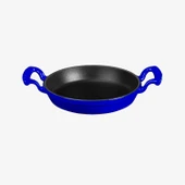 Lava Döküm Yuvarlak Sahan Döküm Demir Yekpare Çift Kulplu Çap(Ø)20cm.  Mavi thumbnail 1