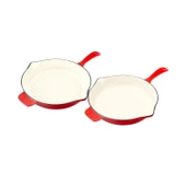 Lava Döküm 2X Edition Serisi Özel Koleksiyon Döküm Demir Tava Seti  Kırmızı thumbnail 2