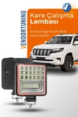 ASTRALED Off Road 12-24 Volt Kare Sis Farı DRL KIRMIZI 4 inç 126 W Oto Çalışma Lambası - 1