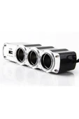 ASTRALED 10 ADET 3 Port 1 Usb Oto Araç Çakmaklık Çoğaltıcı Soket Çoklayıcı 12v - 3