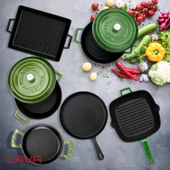 Lava Döküm 6x Trendy Serisi 8 Parça Tencere & Tava Seti  Yeşil - 8