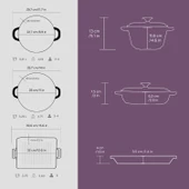 Lava Döküm 6X New Heritage Serisi Döküm Demir Tencere Tava Çeyiz Seti  Mor thumbnail 6