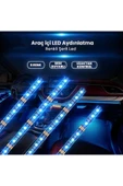 12 Led Ayak Altı Led Lamba Kumandalı Sese Duyarlı Çakmaklık Girişli Rgb Araç Içi Aydınlatma - 4