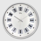 Galaxy 221-G-1 Serisi Eskitme Metal Görünümlü Sessiz Akar Modern Duvar Saati 30 cm thumbnail 1