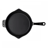 Lava Döküm Yuvarlak Kızartma Tavası Döküm Demir Yekpare Saplı. Çap(Ø)28cm  Siyah thumbnail 3