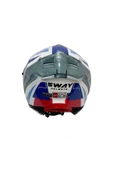 Sway Kask Sw 865 Tıtan White Blue Red Güneş Gözlüklü - 5