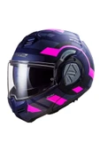 LS2 Advant Velum Çene Açılır Modüler Kask Mat Mavi-pembe - 1