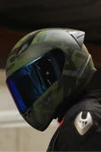 LS2 RAPID 2 THUNDER RACE BIRDS MAT YEŞİL-SİYAH-GRİ KASK - 1